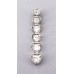 Necklace - Pendant -925 Sterling Silver w/ CZ - 6 Hearts - PT-PPT8753CL